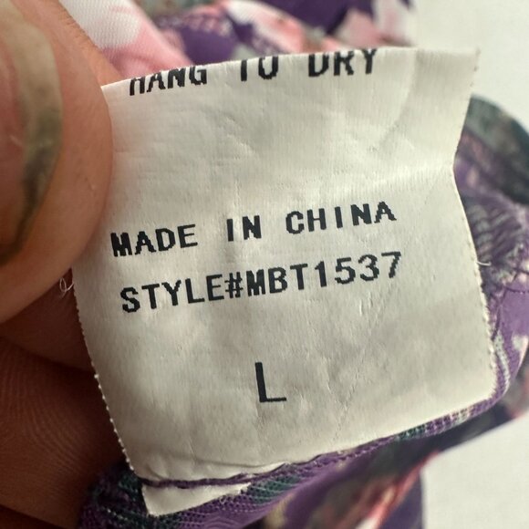 Siren Lily Maternity Floral Purple Tunic Dress Size L Lightweight - Picture 6 of 7